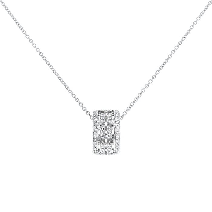 [⭐Spark]PARENTESI NECKLACE SILVER DIAMOND