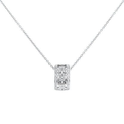 [⭐Spark]PARENTESI NECKLACE SILVER DIAMOND