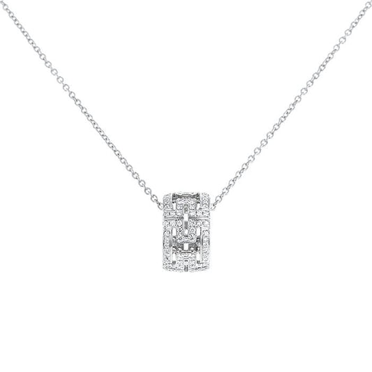 [⭐Spark]PARENTESI NECKLACE SILVER DIAMOND
