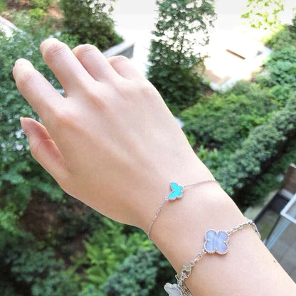 [⭐Spark]BUTTERFLY TURQUOISE BUTTERFLY BRACELET SILVER