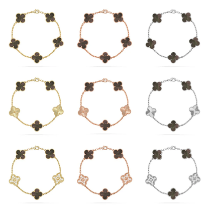 [⭐Spark] CLOVER 5 MOTIF GRAY MOP BRACELET COLLECTION