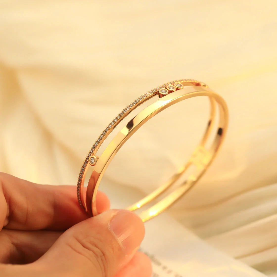 [⭐Spark]Move Romane Diamond Bangle Bracelet
