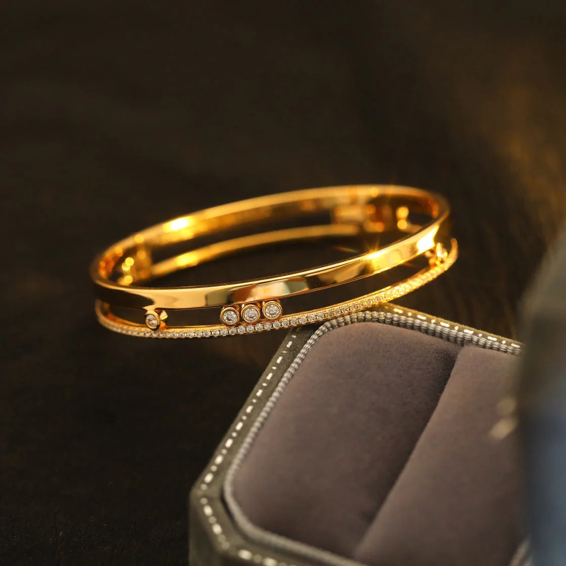 [⭐Spark]Move Romane Diamond Bangle Bracelet