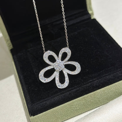[⭐Spark]FLOWERLACE NECKLACE FULL DIAMONDS