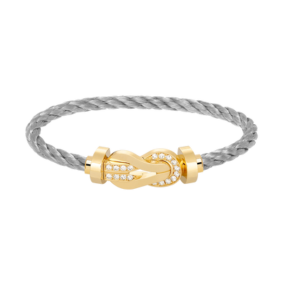 [⭐Spark]CHANCE LARGE 8 FIGURE BUCKLE HALF DIAMOND BRACELET GOLD