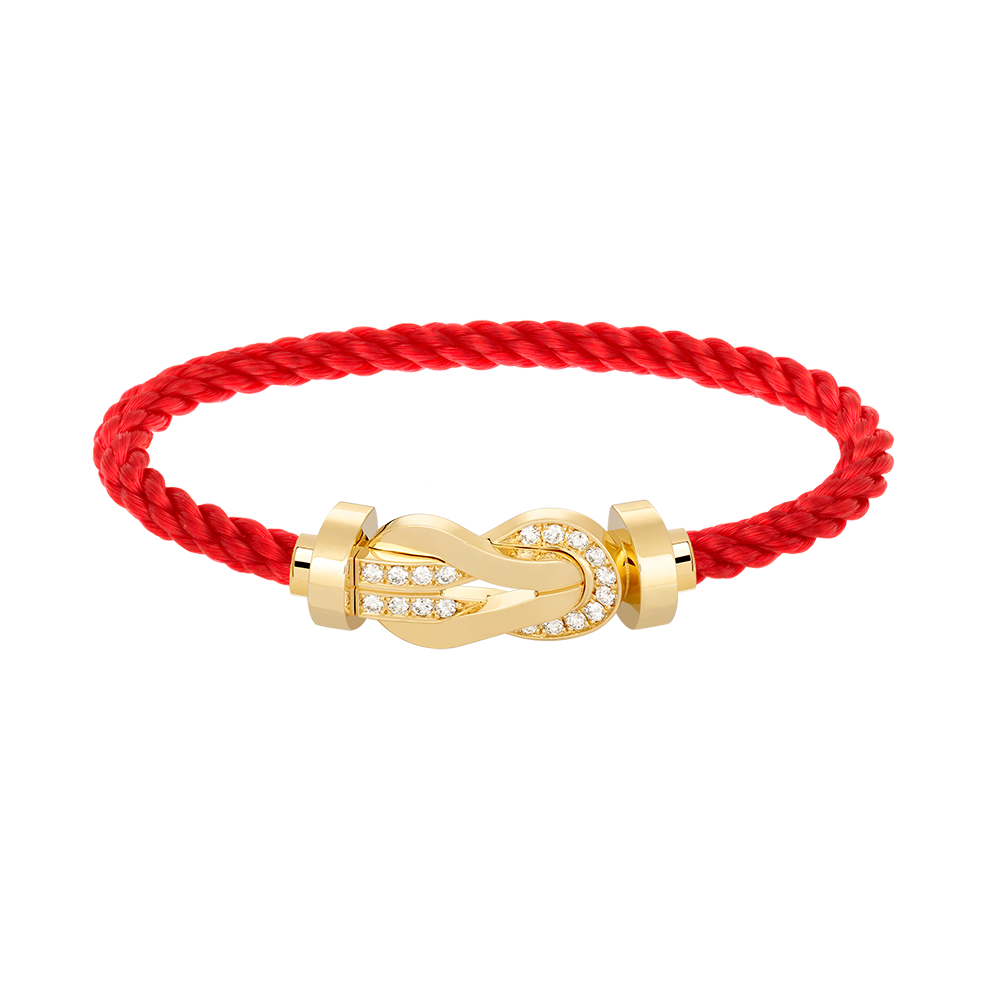 [⭐Spark]CHANCE LARGE 8 FIGURE BUCKLE HALF DIAMOND BRACELET GOLD