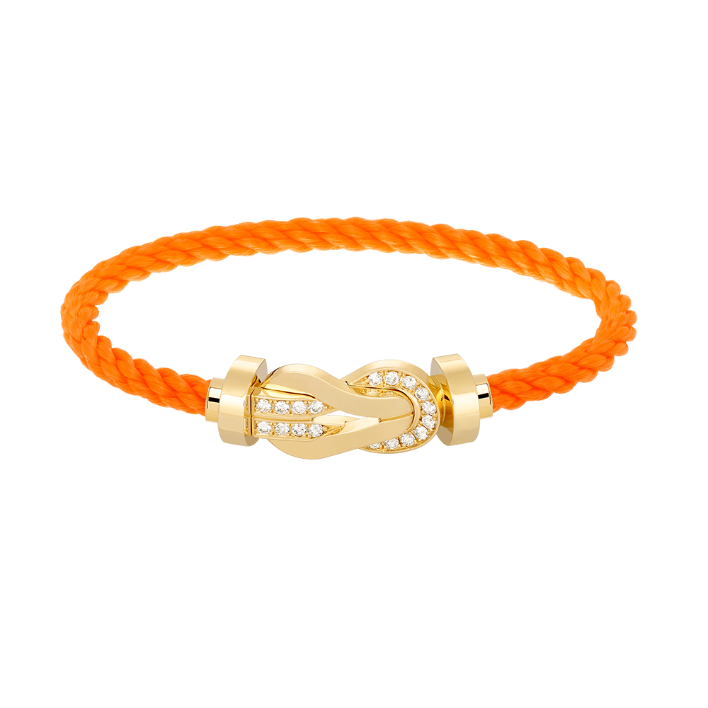 [⭐Spark]CHANCE LARGE 8 FIGURE BUCKLE HALF DIAMOND BRACELET GOLD