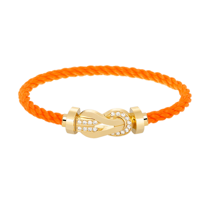 [⭐Spark]CHANCE LARGE 8 FIGURE BUCKLE HALF DIAMOND BRACELET GOLD