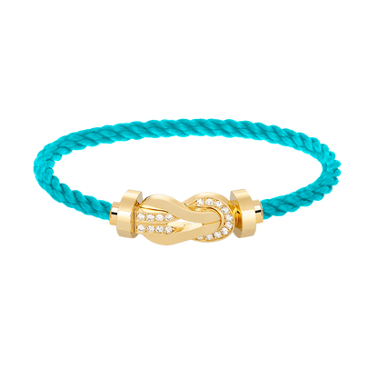 [⭐Spark]CHANCE LARGE 8 FIGURE BUCKLE HALF DIAMOND BRACELET GOLD