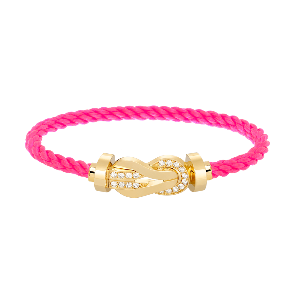 [⭐Spark]CHANCE LARGE 8 FIGURE BUCKLE HALF DIAMOND BRACELET GOLD