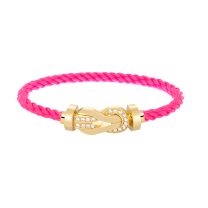 [⭐Spark]CHANCE LARGE 8 FIGURE BUCKLE HALF DIAMOND BRACELET GOLD