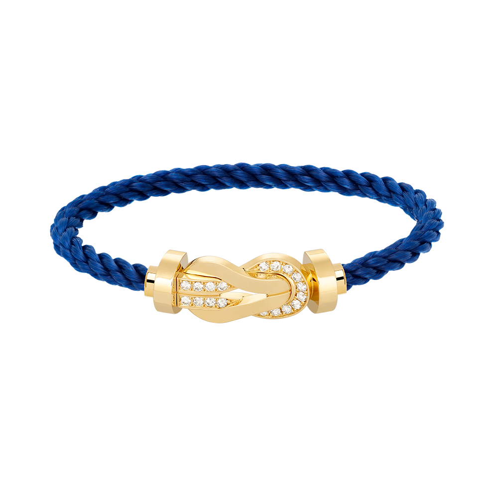 [⭐Spark]CHANCE LARGE 8 FIGURE BUCKLE HALF DIAMOND BRACELET GOLD