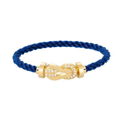 [⭐Spark]CHANCE LARGE 8 FIGURE BUCKLE HALF DIAMOND BRACELET GOLD