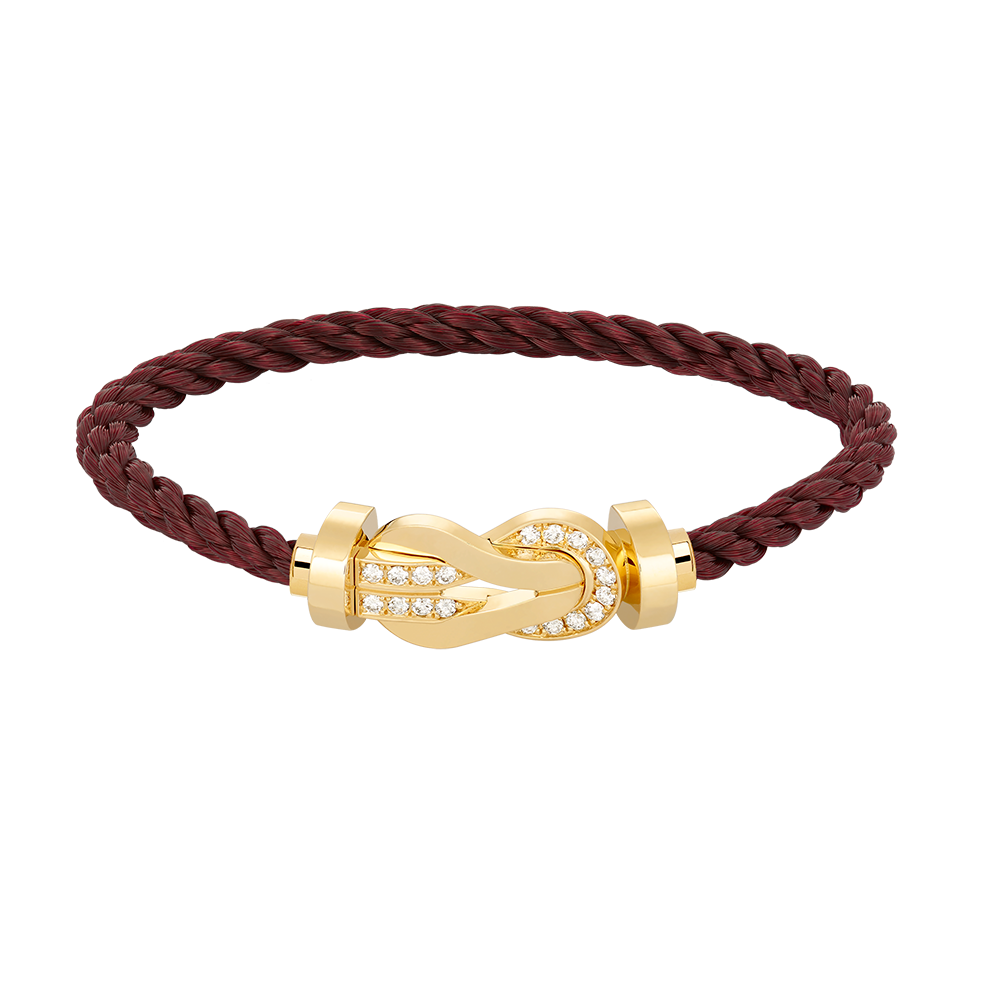 [⭐Spark]CHANCE LARGE 8 FIGURE BUCKLE HALF DIAMOND BRACELET GOLD