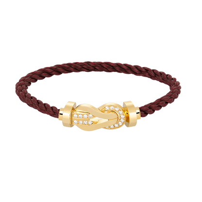 [⭐Spark]CHANCE LARGE 8 FIGURE BUCKLE HALF DIAMOND BRACELET GOLD