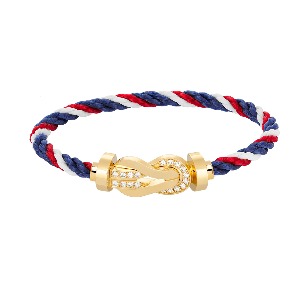 [⭐Spark]CHANCE LARGE 8 FIGURE BUCKLE HALF DIAMOND BRACELET GOLD