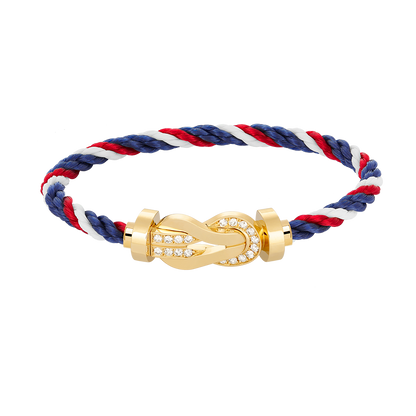 [⭐Spark]CHANCE LARGE 8 FIGURE BUCKLE HALF DIAMOND BRACELET GOLD