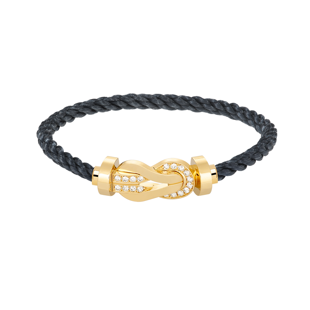 [⭐Spark]CHANCE LARGE 8 FIGURE BUCKLE HALF DIAMOND BRACELET GOLD