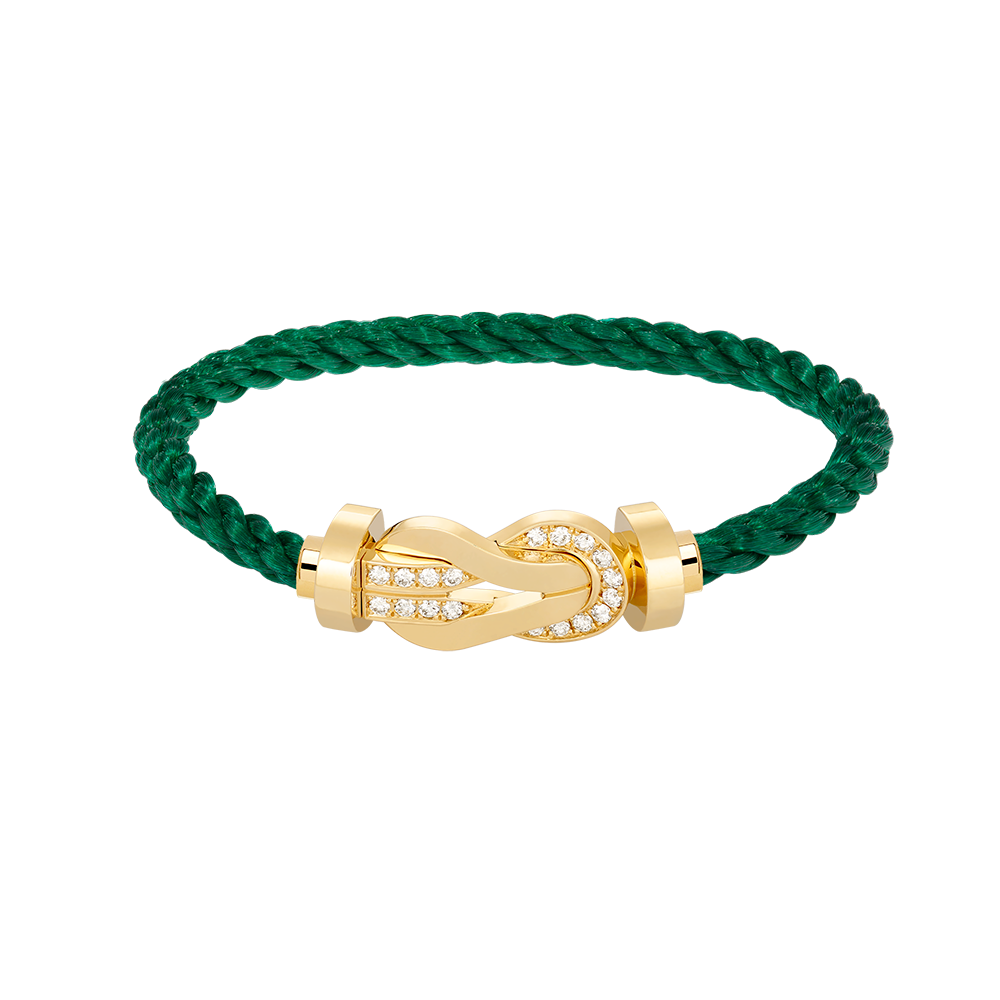[⭐Spark]CHANCE LARGE 8 FIGURE BUCKLE HALF DIAMOND BRACELET GOLD