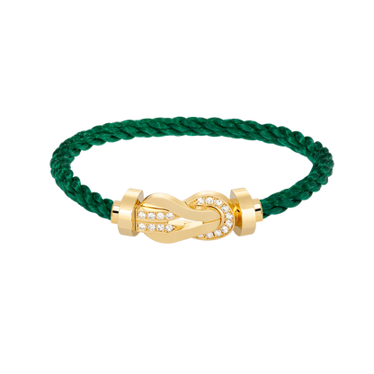 [⭐Spark]CHANCE LARGE 8 FIGURE BUCKLE HALF DIAMOND BRACELET GOLD
