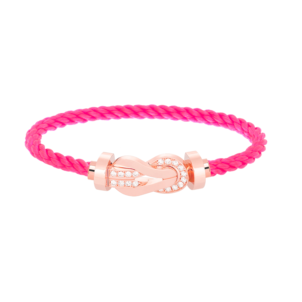 [⭐Spark]CHANCE LARGE 8 FIGURE BUCKLE HALF DIAMOND BRACELET ROSE GOLD