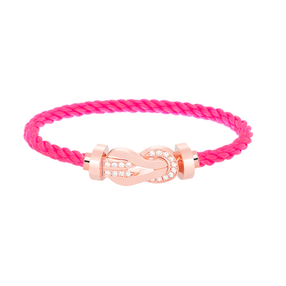 [⭐Spark]CHANCE LARGE 8 FIGURE BUCKLE HALF DIAMOND BRACELET ROSE GOLD