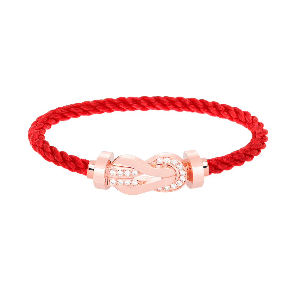 [⭐Spark]CHANCE LARGE 8 FIGURE BUCKLE HALF DIAMOND BRACELET ROSE GOLD