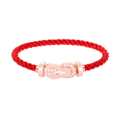 [⭐Spark]CHANCE LARGE 8 FIGURE BUCKLE HALF DIAMOND BRACELET ROSE GOLD