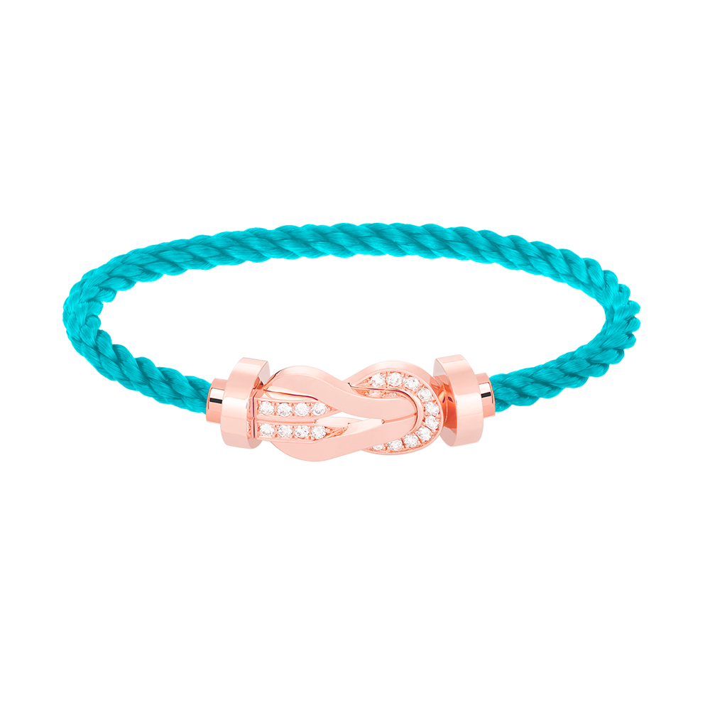 [⭐Spark]CHANCE LARGE 8 FIGURE BUCKLE HALF DIAMOND BRACELET ROSE GOLD