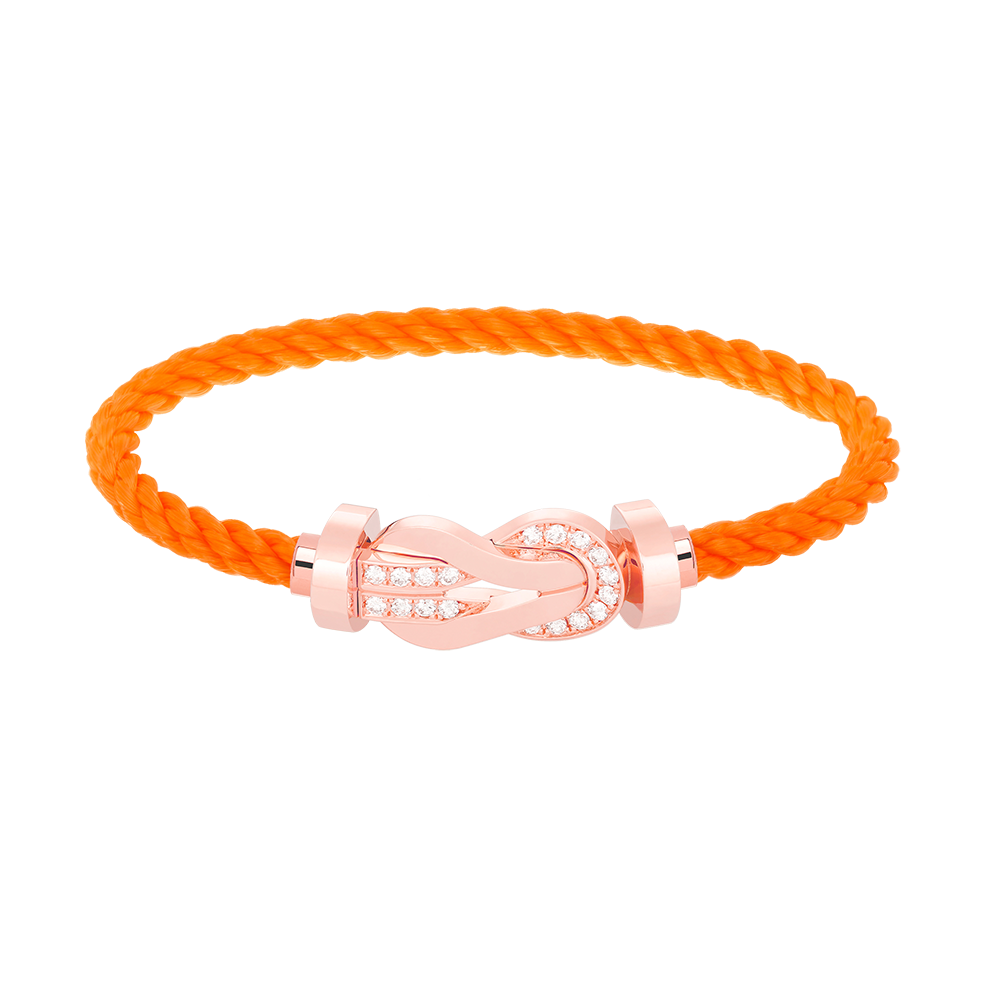 [⭐Spark]CHANCE LARGE 8 FIGURE BUCKLE HALF DIAMOND BRACELET ROSE GOLD