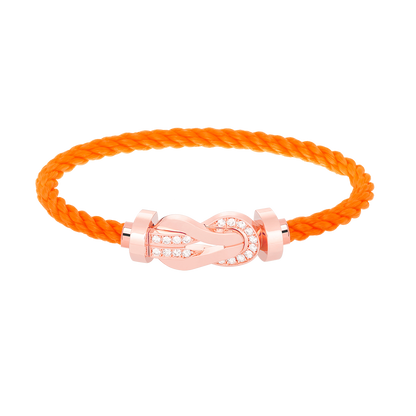 [⭐Spark]CHANCE LARGE 8 FIGURE BUCKLE HALF DIAMOND BRACELET ROSE GOLD