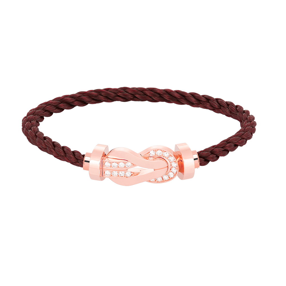 [⭐Spark]CHANCE LARGE 8 FIGURE BUCKLE HALF DIAMOND BRACELET ROSE GOLD