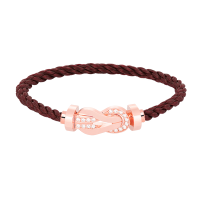 [⭐Spark]CHANCE LARGE 8 FIGURE BUCKLE HALF DIAMOND BRACELET ROSE GOLD