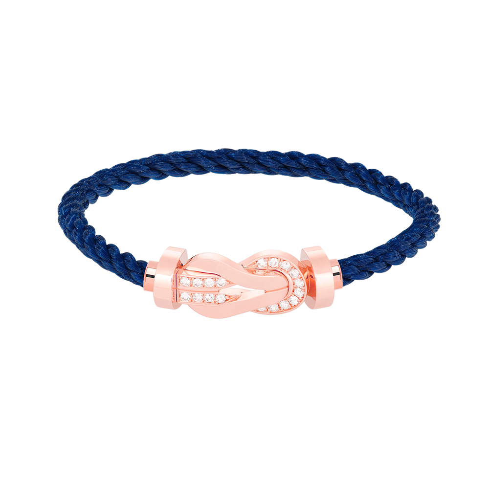 [⭐Spark]CHANCE LARGE 8 FIGURE BUCKLE HALF DIAMOND BRACELET ROSE GOLD