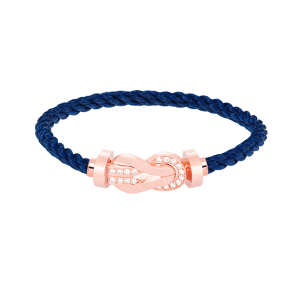 [⭐Spark]CHANCE LARGE 8 FIGURE BUCKLE HALF DIAMOND BRACELET ROSE GOLD