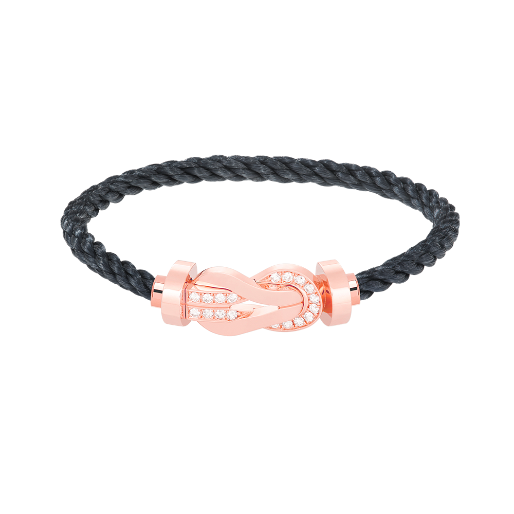 [⭐Spark]CHANCE LARGE 8 FIGURE BUCKLE HALF DIAMOND BRACELET ROSE GOLD