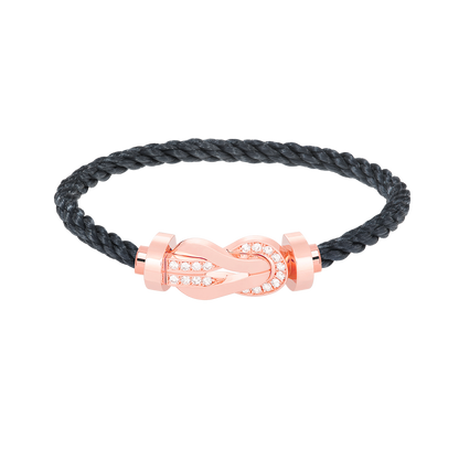 [⭐Spark]CHANCE LARGE 8 FIGURE BUCKLE HALF DIAMOND BRACELET ROSE GOLD