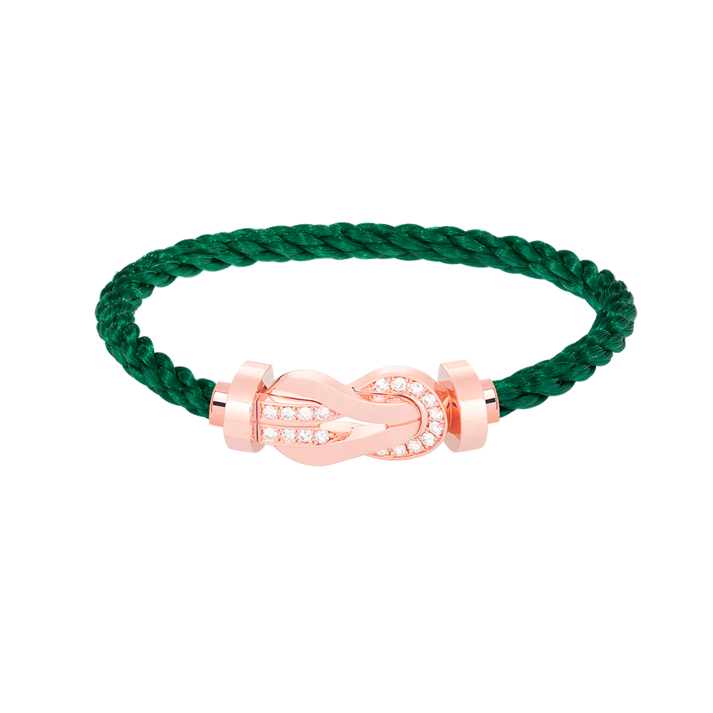 [⭐Spark]CHANCE LARGE 8 FIGURE BUCKLE HALF DIAMOND BRACELET ROSE GOLD