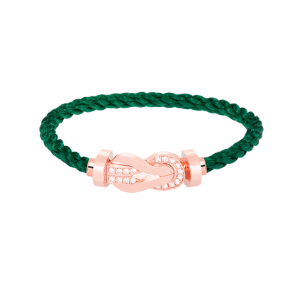 [⭐Spark]CHANCE LARGE 8 FIGURE BUCKLE HALF DIAMOND BRACELET ROSE GOLD