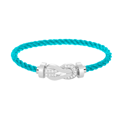 [⭐Spark]CHANCE LARGE 8 FIGURE BUCKLE HALF DIAMOND BRACELET SILVER