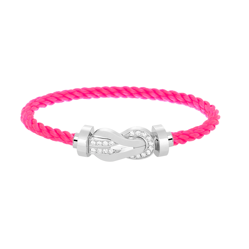 [⭐Spark]CHANCE LARGE 8 FIGURE BUCKLE HALF DIAMOND BRACELET SILVER