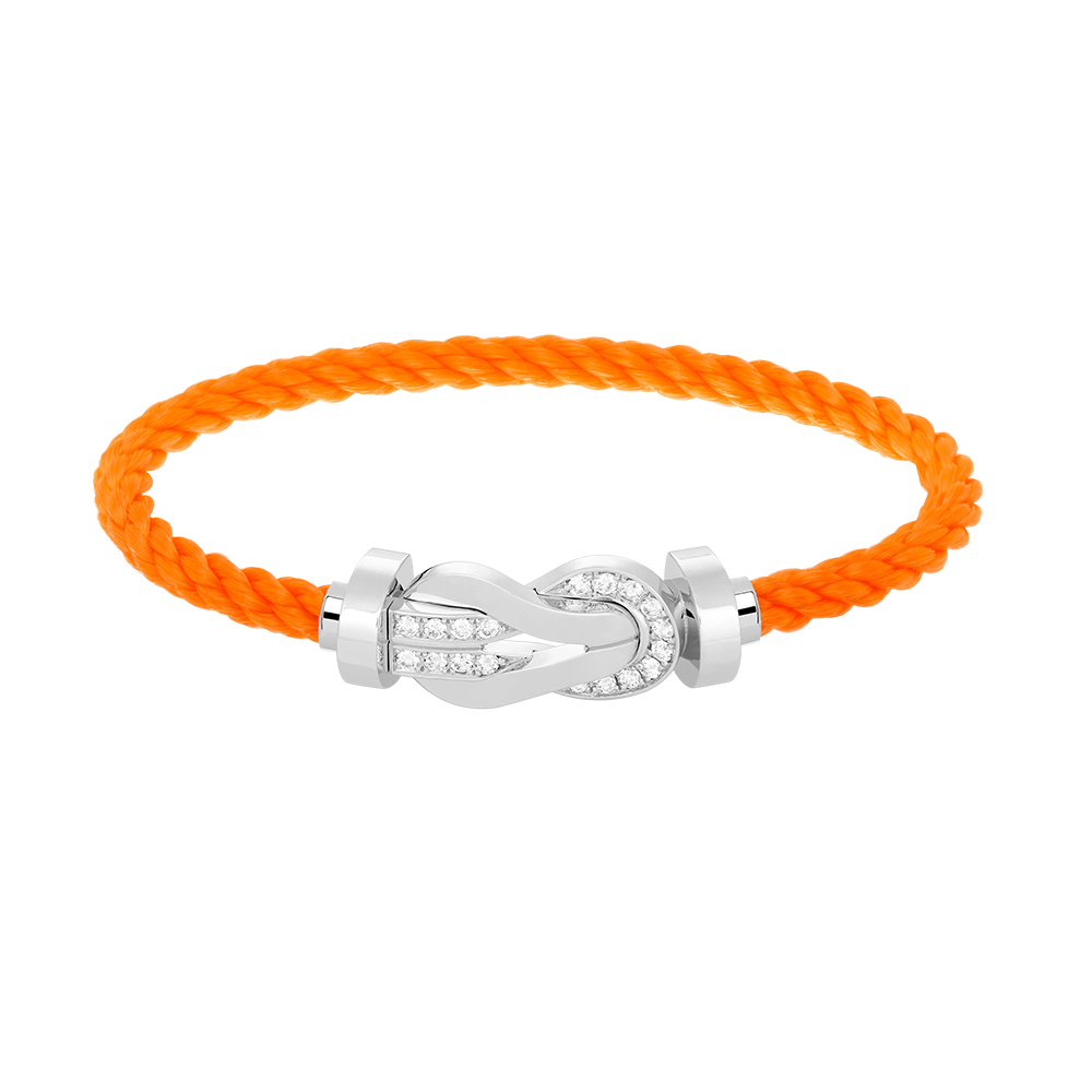 [⭐Spark]CHANCE LARGE 8 FIGURE BUCKLE HALF DIAMOND BRACELET SILVER