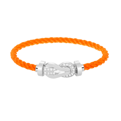 [⭐Spark]CHANCE LARGE 8 FIGURE BUCKLE HALF DIAMOND BRACELET SILVER