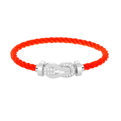 [⭐Spark]CHANCE LARGE 8 FIGURE BUCKLE HALF DIAMOND BRACELET SILVER
