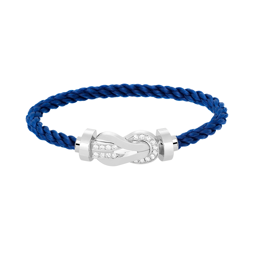 [⭐Spark]CHANCE LARGE 8 FIGURE BUCKLE HALF DIAMOND BRACELET SILVER