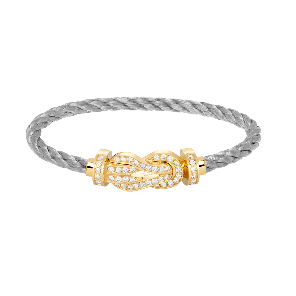 [⭐Spark]CHANCE LARGE 8 FIGURE BUCKLE FULLDIAMOND BRACELET GOLD