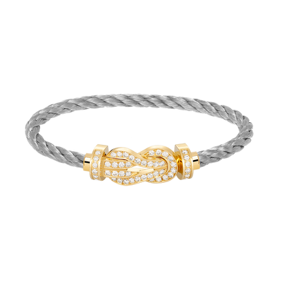 [⭐Spark]CHANCE LARGE 8 FIGURE BUCKLE FULLDIAMOND BRACELET GOLD