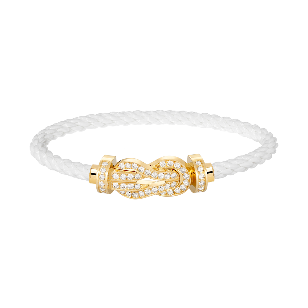 [⭐Spark]CHANCE LARGE 8 FIGURE BUCKLE FULLDIAMOND BRACELET GOLD