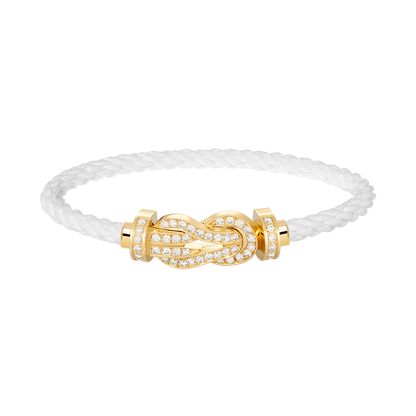 [⭐Spark]CHANCE LARGE 8 FIGURE BUCKLE FULLDIAMOND BRACELET GOLD