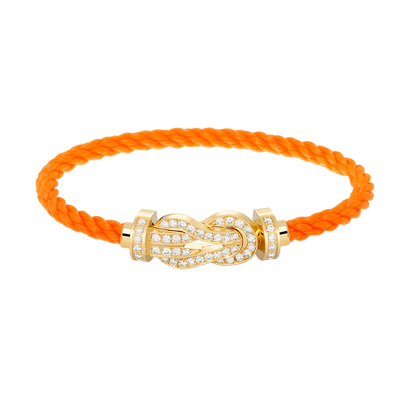 [⭐Spark]CHANCE LARGE 8 FIGURE BUCKLE FULLDIAMOND BRACELET GOLD